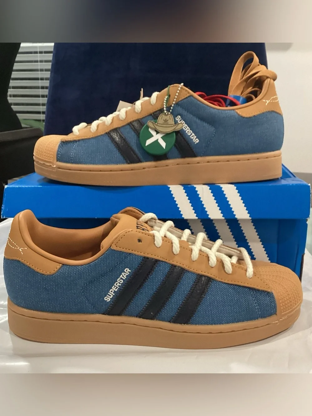 Adidas Superstar II Everyone’s Invited Denim Sneakers Men’s 9.5 NWT